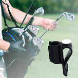 Maxbell Ball Marker Protector Organizer Golfer Golf Bag Clip On Putter Clamp Holder Black