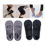 Maxbell 2 Pairs Yoga Socks for Women Backless High Quality Cotton for Fitness Ladies Violet and Blue