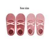 Maxbell 2 Pairs Yoga Socks for Women Backless High Quality Cotton for Fitness Ladies Pink and Red