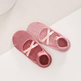 Maxbell 2 Pairs Yoga Socks for Women Backless High Quality Cotton for Fitness Ladies Pink and Red