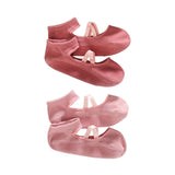 Maxbell 2 Pairs Yoga Socks for Women Backless High Quality Cotton for Fitness Ladies Pink and Red