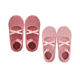 Maxbell 2 Pairs Yoga Socks for Women Backless High Quality Cotton for Fitness Ladies Pink and Red