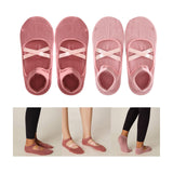 Maxbell 2 Pairs Yoga Socks for Women Backless High Quality Cotton for Fitness Ladies Pink and Red