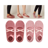 Maxbell 2 Pairs Yoga Socks for Women Backless High Quality Cotton for Fitness Ladies Pink and Red