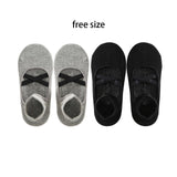 Maxbell 2 Pairs Yoga Socks for Women Backless High Quality Cotton for Fitness Ladies Black and Gray