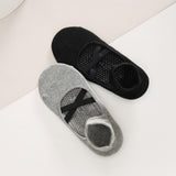 Maxbell 2 Pairs Yoga Socks for Women Backless High Quality Cotton for Fitness Ladies Black and Gray