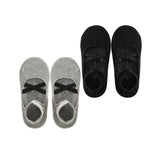 Maxbell 2 Pairs Yoga Socks for Women Backless High Quality Cotton for Fitness Ladies Black and Gray
