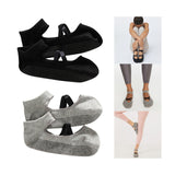 Maxbell 2 Pairs Yoga Socks for Women Backless High Quality Cotton for Fitness Ladies Black and Gray