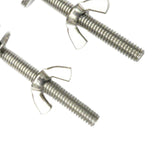 Maxbell 2Pcs Diving Butterfly Wing Nuts Screw Stainless Steel Lightweight for Gear