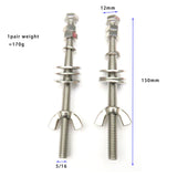 Maxbell 2Pcs Diving Butterfly Wing Nuts Screw Stainless Steel Lightweight for Gear