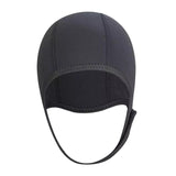 Maxbell 3mm Neoprene Scuba Diving Hat Protection Ear for Rafting Underwater Unisex black