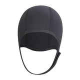 Maxbell 3mm Neoprene Scuba Diving Hat Protection Ear for Rafting Underwater Unisex black