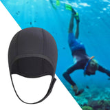 Maxbell 3mm Neoprene Scuba Diving Hat Protection Ear for Rafting Underwater Unisex black