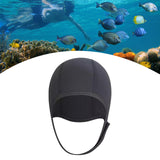 Maxbell 3mm Neoprene Scuba Diving Hat Protection Ear for Rafting Underwater Unisex black