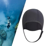 Maxbell 3mm Neoprene Scuba Diving Hat Protection Ear for Rafting Underwater Unisex black