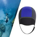 Maxbell 3mm Neoprene Scuba Diving Hat Protection Ear for Rafting Underwater Unisex blue