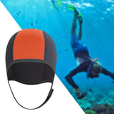 Maxbell 3mm Neoprene Scuba Diving Hat Protection Ear for Rafting Underwater Unisex orange