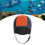 Maxbell 3mm Neoprene Scuba Diving Hat Protection Ear for Rafting Underwater Unisex orange