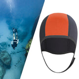 Maxbell 3mm Neoprene Scuba Diving Hat Protection Ear for Rafting Underwater Unisex orange