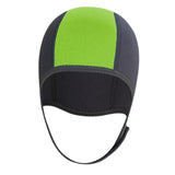 Maxbell 3mm Neoprene Scuba Diving Hat Protection Ear for Rafting Underwater Unisex green