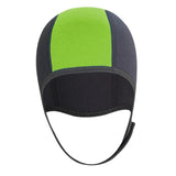 Maxbell 3mm Neoprene Scuba Diving Hat Protection Ear for Rafting Underwater Unisex green