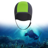 Maxbell 3mm Neoprene Scuba Diving Hat Protection Ear for Rafting Underwater Unisex green