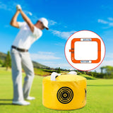 Maxbell Golf Swing Trainer Set Hitting Bag Outdoor Durable Waterproof for Beginner orange and yellow