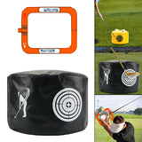 Maxbell Golf Swing Trainer Set Hitting Bag Outdoor Durable Waterproof for Beginner orange and black