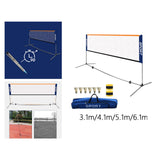 Maxbell Badminton Pickleball Net Set Multifunctional 6 Badminton for Soccer Indoor 3.1m Width