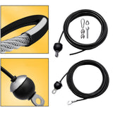 Maxbell Steel Wire Rope String Dia 5M Exercise Home Gym Cord Fitness Pulley Cable Adjustable with Set