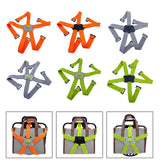 Maxbell Folding Bike Carrier Bracket Belt Pannier Front Bag Holder Rack Strap orange and gray