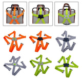 Maxbell Folding Bike Carrier Bracket Belt Pannier Front Bag Holder Rack Strap orange and gray