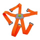 Maxbell Folding Bike Carrier Bracket Belt Pannier Front Bag Holder Rack Strap orange and gray