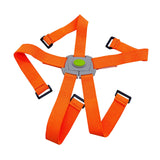 Maxbell Folding Bike Carrier Bracket Belt Pannier Front Bag Holder Rack Strap orange and gray