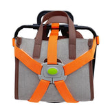 Maxbell Folding Bike Carrier Bracket Belt Pannier Front Bag Holder Rack Strap orange and gray