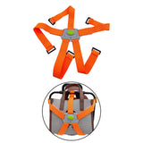 Maxbell Folding Bike Carrier Bracket Belt Pannier Front Bag Holder Rack Strap orange and gray