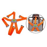 Maxbell Folding Bike Carrier Bracket Belt Pannier Front Bag Holder Rack Strap orange and gray