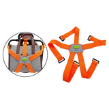Maxbell Folding Bike Carrier Bracket Belt Pannier Front Bag Holder Rack Strap orange and gray