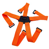 Maxbell Folding Bike Carrier Bracket Belt Pannier Front Bag Holder Rack Strap orange and black