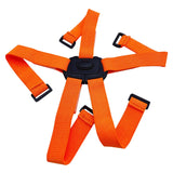Maxbell Folding Bike Carrier Bracket Belt Pannier Front Bag Holder Rack Strap orange and black