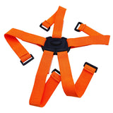 Maxbell Folding Bike Carrier Bracket Belt Pannier Front Bag Holder Rack Strap orange and black