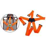 Maxbell Folding Bike Carrier Bracket Belt Pannier Front Bag Holder Rack Strap orange and black