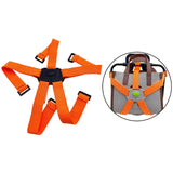 Maxbell Folding Bike Carrier Bracket Belt Pannier Front Bag Holder Rack Strap orange and black