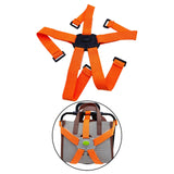 Maxbell Folding Bike Carrier Bracket Belt Pannier Front Bag Holder Rack Strap orange and black