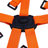 Maxbell Folding Bike Carrier Bracket Belt Pannier Front Bag Holder Rack Strap orange and black