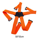 Maxbell Folding Bike Carrier Bracket Belt Pannier Front Bag Holder Rack Strap orange and black