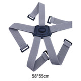 Maxbell Folding Bike Carrier Bracket Belt Pannier Front Bag Holder Rack Strap gray and black