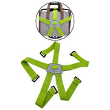 Maxbell Folding Bike Carrier Bracket Belt Pannier Front Bag Holder Rack Strap green and gray