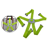 Maxbell Folding Bike Carrier Bracket Belt Pannier Front Bag Holder Rack Strap green and gray