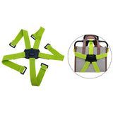 Maxbell Folding Bike Carrier Bracket Belt Pannier Front Bag Holder Rack Strap green and black